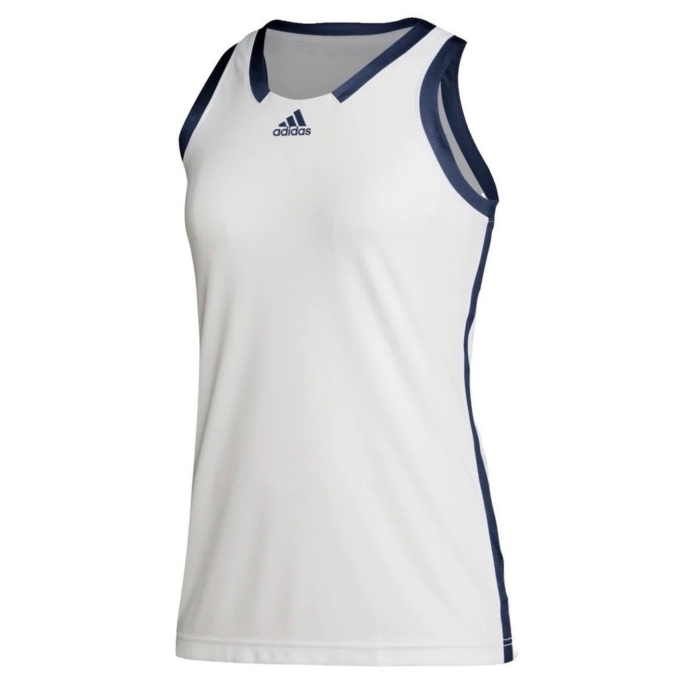 adidas Women's  White/navy Blue Icon Squad Basketball Jersey Size S New